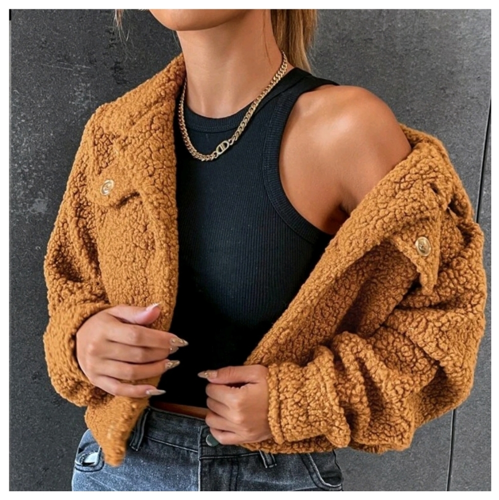 Flirty, Sexy, Fun Crop Teddy Jacket